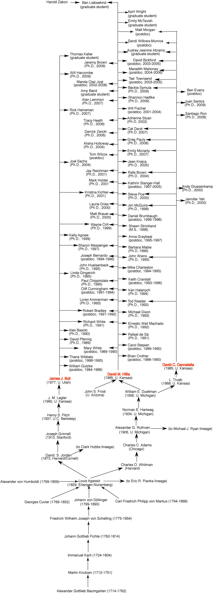 Hillis Lab Genealogy